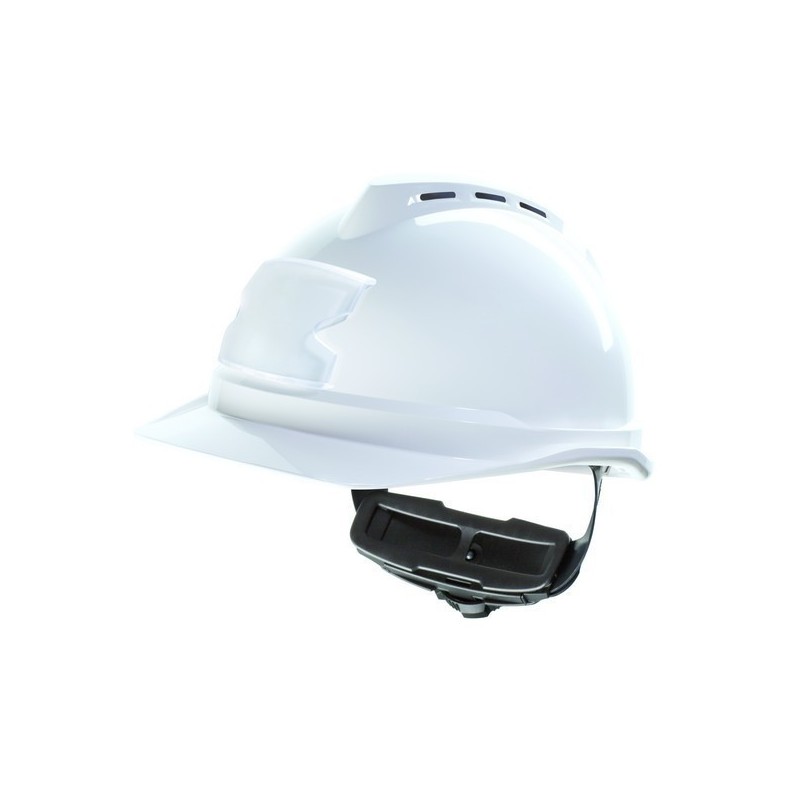 Casque de Chantier MSA V-Gard 500 Ventilé Coiffe Fas Trac III