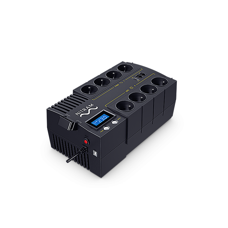 Onduleur NITRAM Power Box 1200VA LCD/8Prises/Line