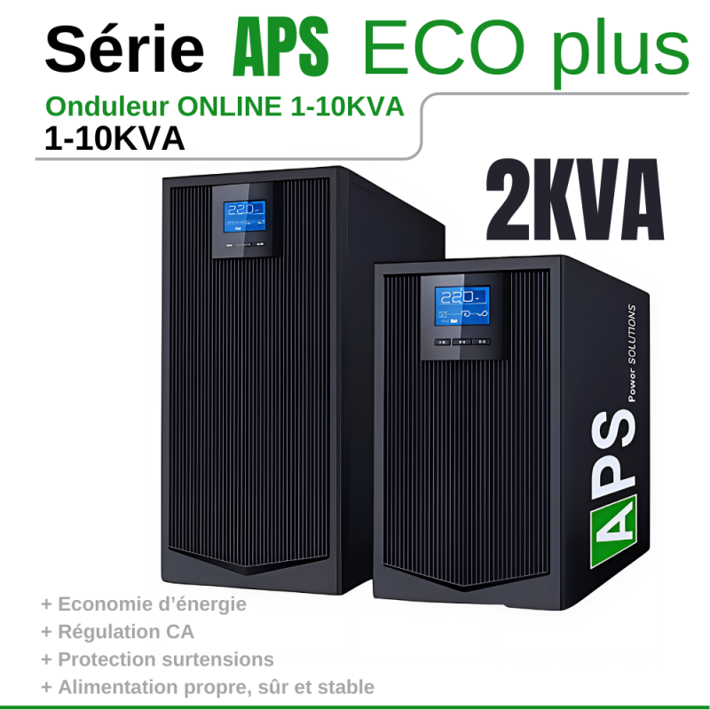 Onduleur APS - 2000 VA - 2 KVA Monophasé ECO Plus